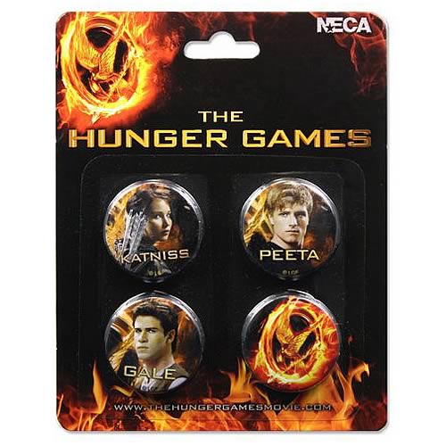 Hunger Games Movie Cast 4-pack Pin Set